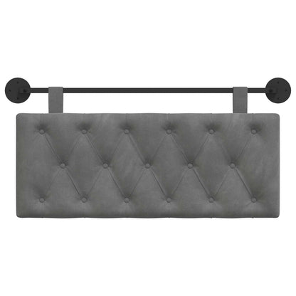 Testata appesa Grigio scuro 110 x 55 x 7 cm Velluto
