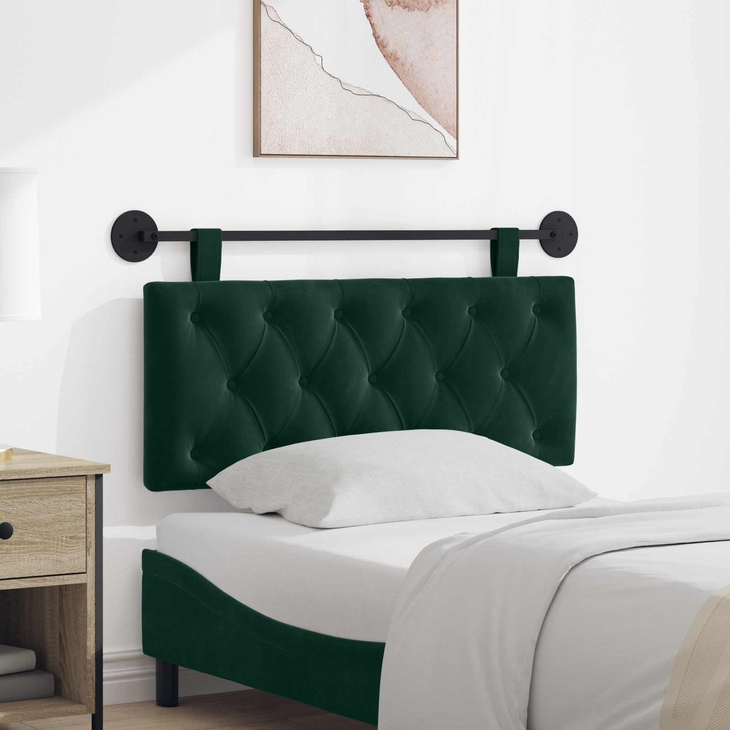 Testata appesa Verde Scuro 110 x 55 x 7 cm Velluto