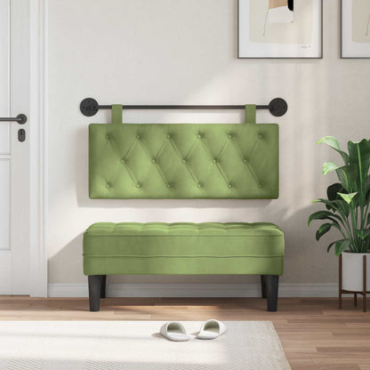 Testata appesa Verde chiaro 110 x 55 x 7 cm Velluto