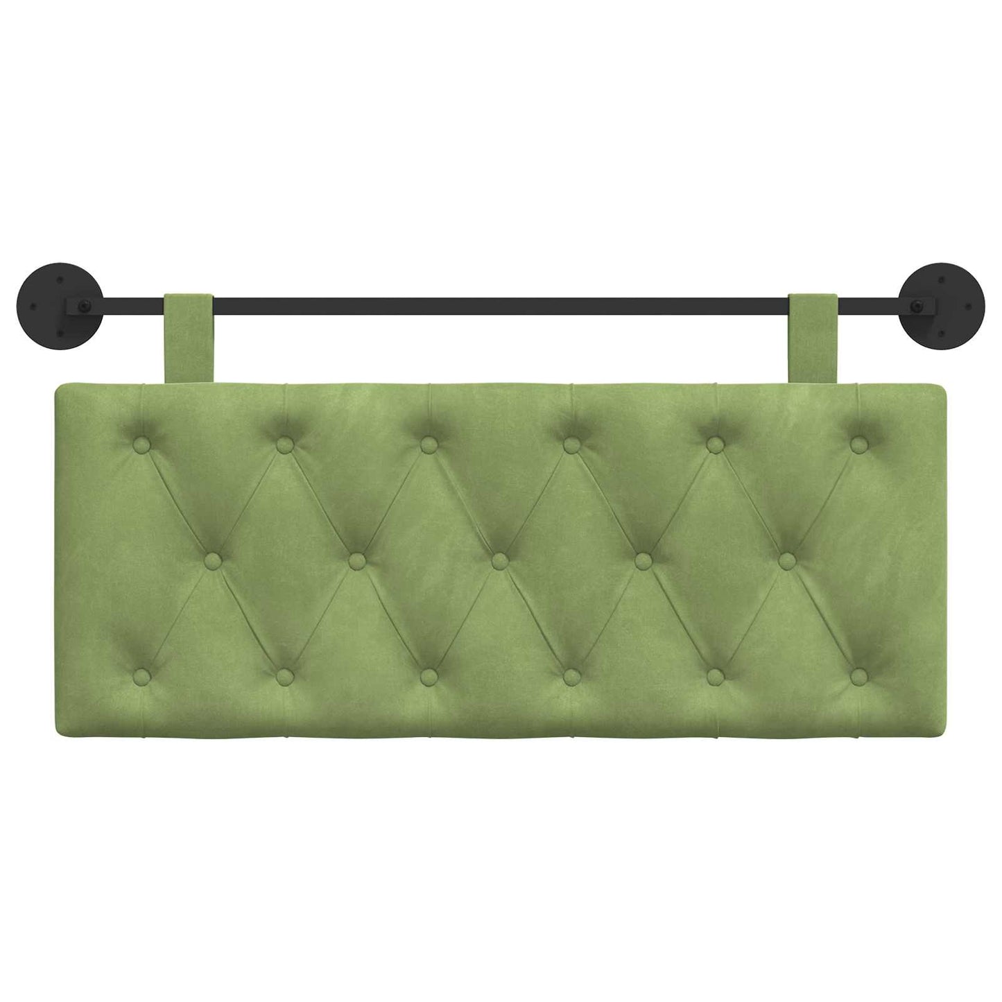 Testata appesa Verde chiaro 110 x 55 x 7 cm Velluto