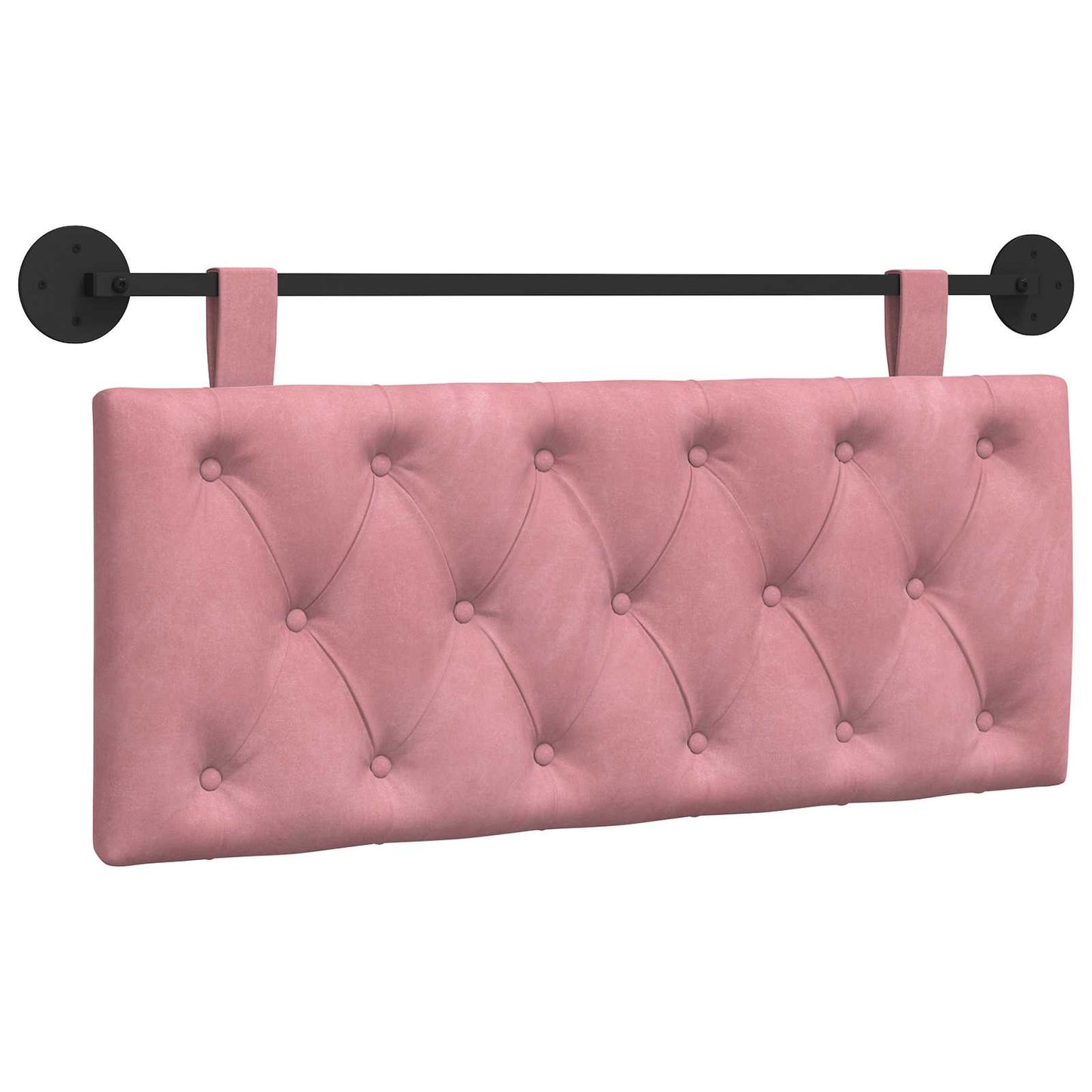 Testata appesa Montaggio a parete Rosa 110 x 55 x 7 cm Velluto