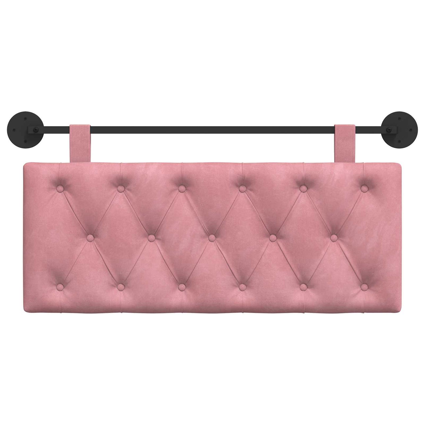 Testata appesa Montaggio a parete Rosa 110 x 55 x 7 cm Velluto