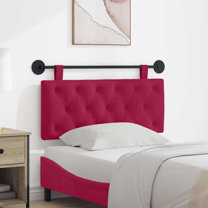 Testata appesa Rosso Vino 110 x 55 x 7 cm Velluto