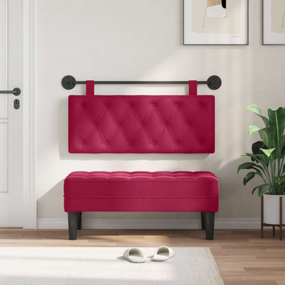 Testata appesa Rosso Vino 110 x 55 x 7 cm Velluto