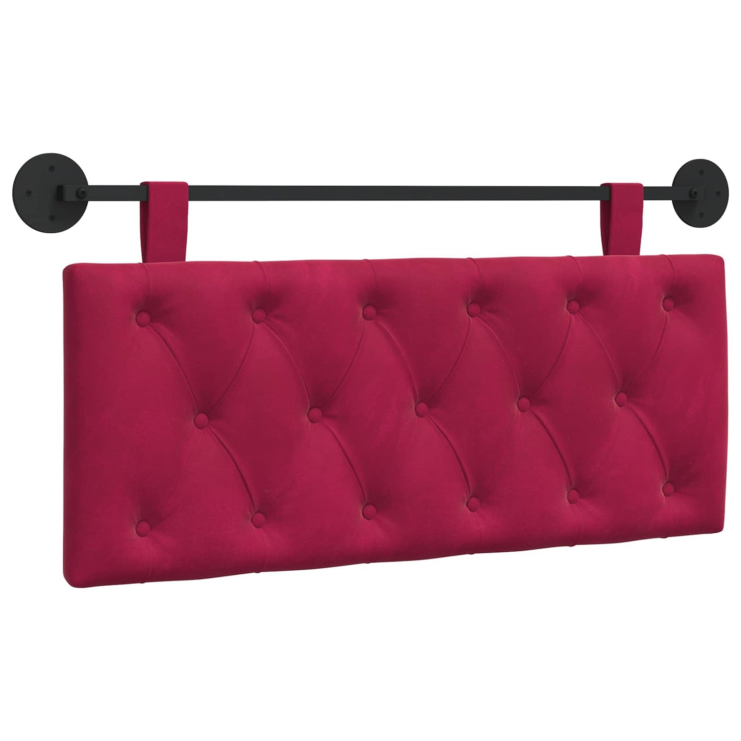 Testata appesa Rosso Vino 110 x 55 x 7 cm Velluto