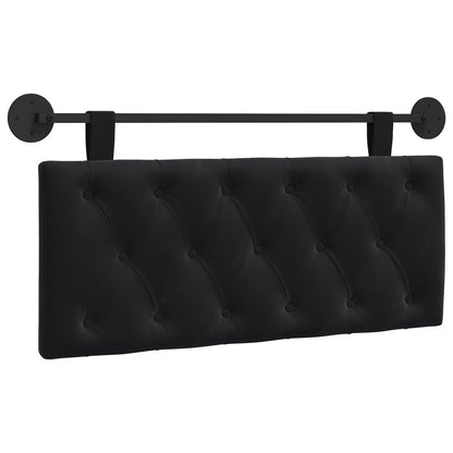 Testata appesa Montaggio a parete Nero 110 x 55 x 7 cm Velluto