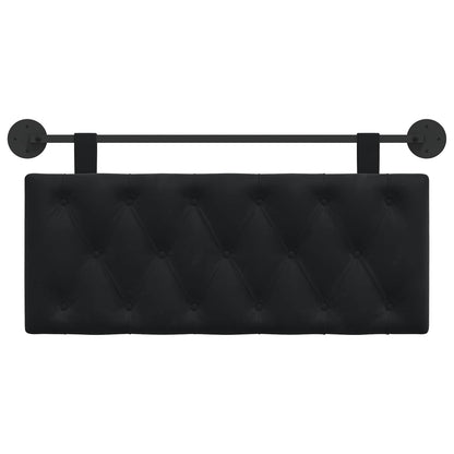 Testata appesa Montaggio a parete Nero 110 x 55 x 7 cm Velluto