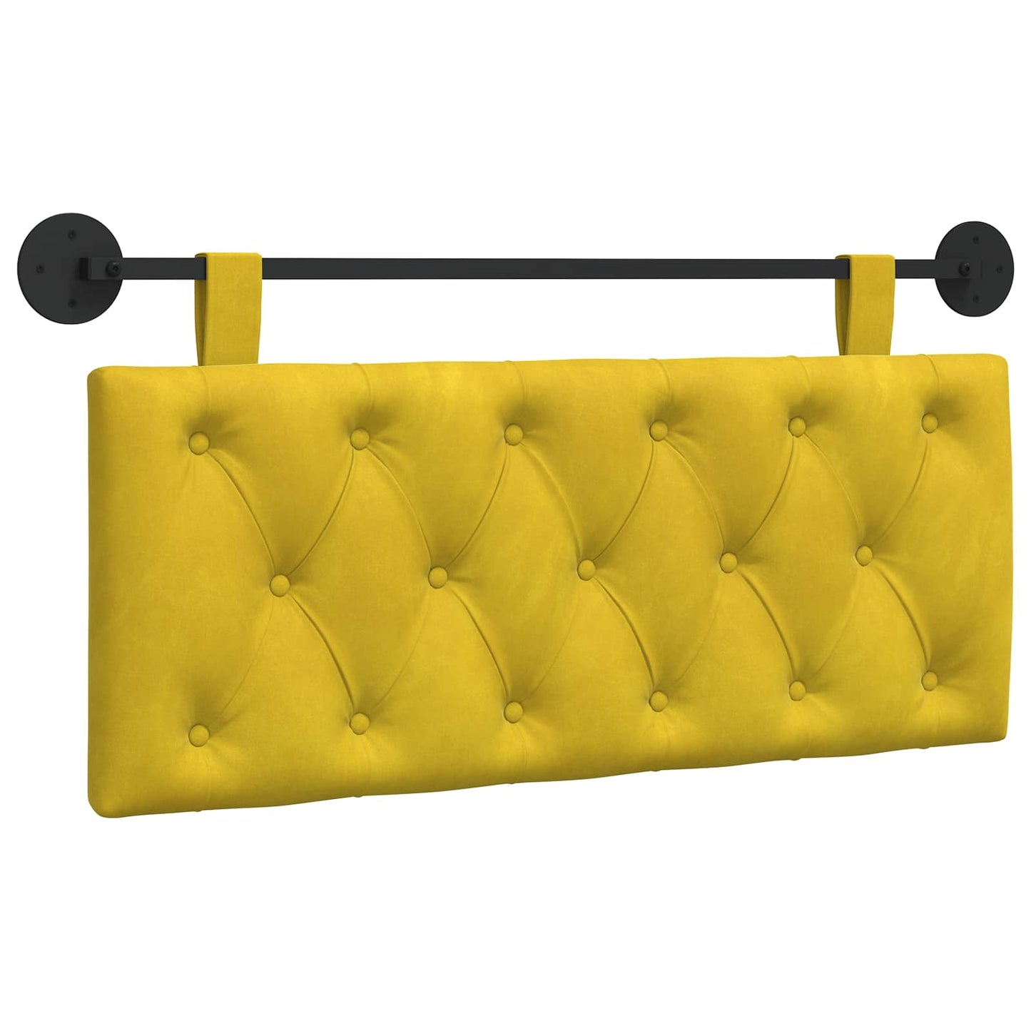 Testata appesa Giallo 110 x 55 x 7 cm Velluto