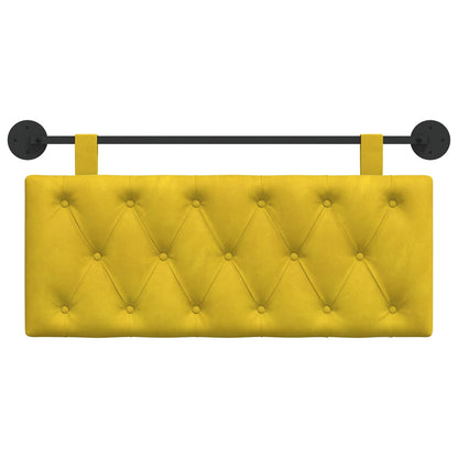 Testata appesa Giallo 110 x 55 x 7 cm Velluto