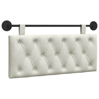 Testata appesa Montaggio a parete Crema 110 x 55 x 7 cm Velluto