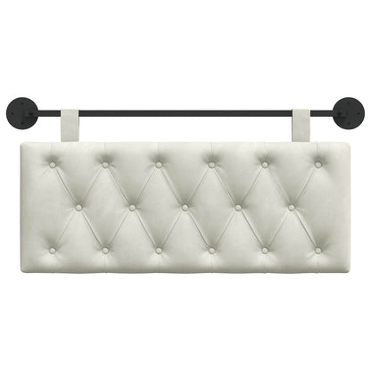 Testata appesa Montaggio a parete Crema 110 x 55 x 7 cm Velluto