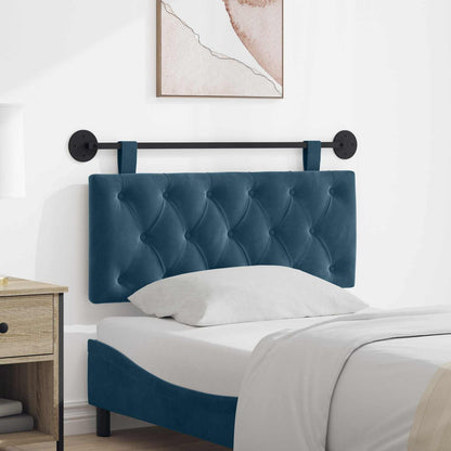 Testata appesa Montaggio a parete Blu 110 x 55 x 7 cm Velluto