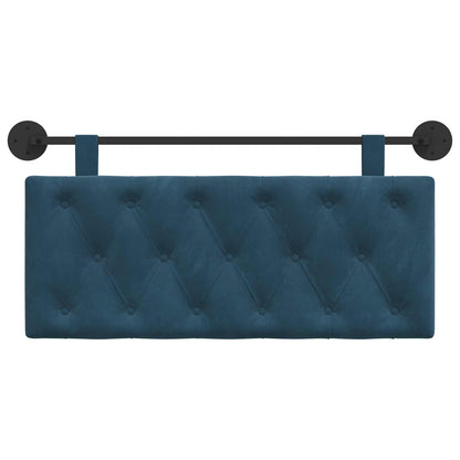 Testata appesa Montaggio a parete Blu 110 x 55 x 7 cm Velluto