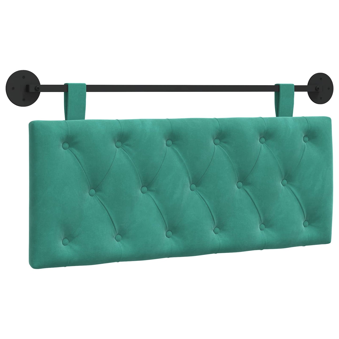Testata appesa Turchese 110 x 55 x 7 cm Velluto