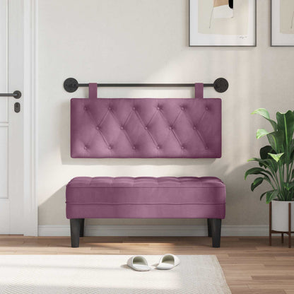 Testata appesa Montaggio a parete Viola 110 x 55 x 7 cm Velluto