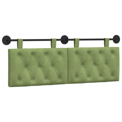 Testata appesa Verde chiaro 130 x 55 x 7 cm Velluto
