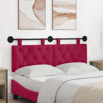 Testata appesa Rosso Vino 130 x 55 x 7 cm Velluto