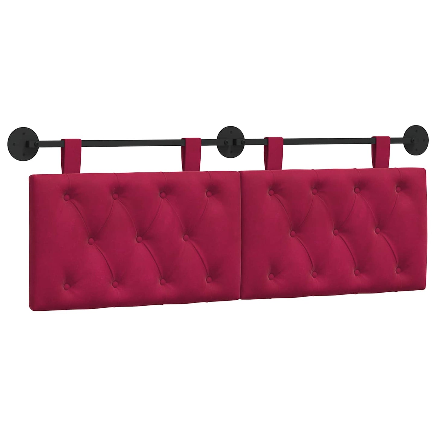 Testata appesa Rosso Vino 130 x 55 x 7 cm Velluto