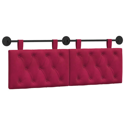 Testata appesa Rosso Vino 130 x 55 x 7 cm Velluto