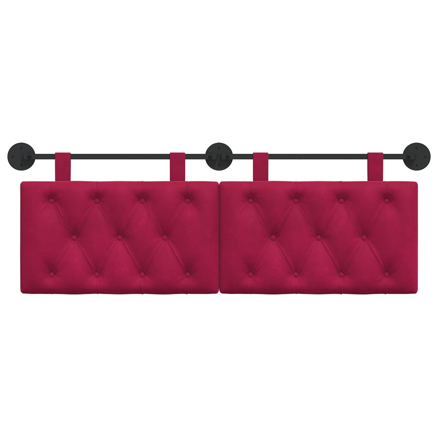 Testata appesa Rosso Vino 130 x 55 x 7 cm Velluto