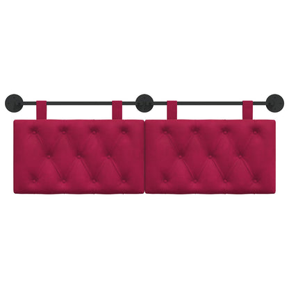 Testata appesa Rosso Vino 130 x 55 x 7 cm Velluto