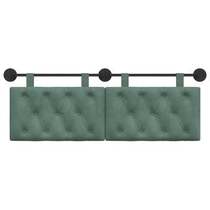 Testata appesa Verde Mare 130 x 55 x 7 cm Velluto