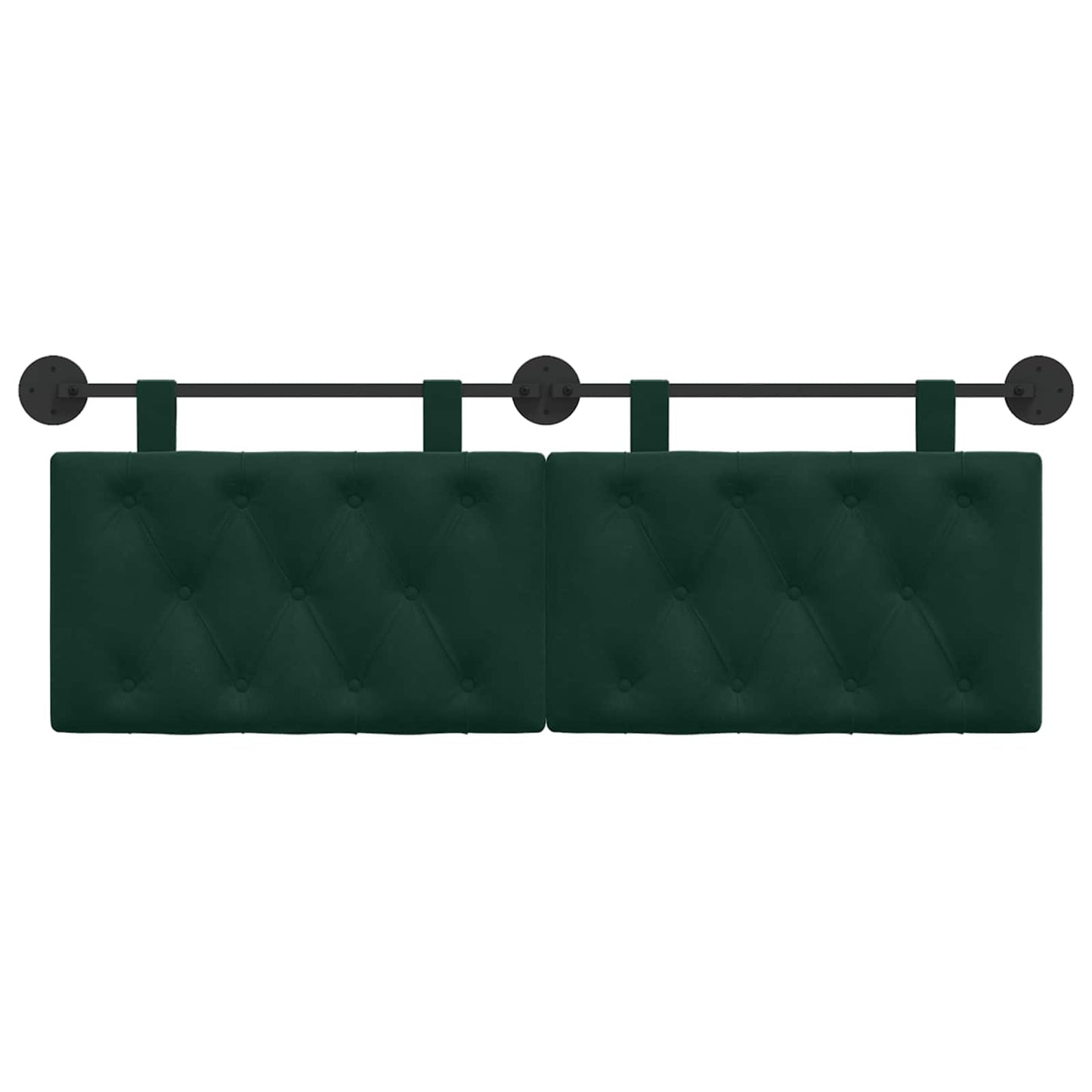 Testata appesa Verde Scuro 150 x 55 x 7 cm Velluto
