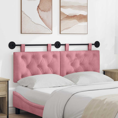 Testata appesa Montaggio a parete Rosa 150 x 55 x 7 cm Velluto