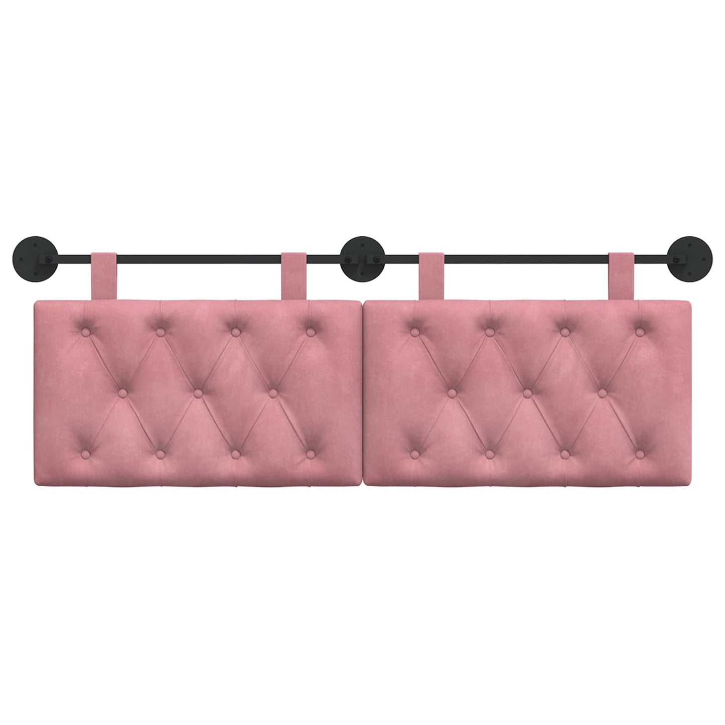 Testata appesa Montaggio a parete Rosa 150 x 55 x 7 cm Velluto