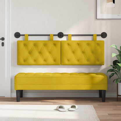 Testata appesa Giallo 150 x 55 x 7 cm Velluto
