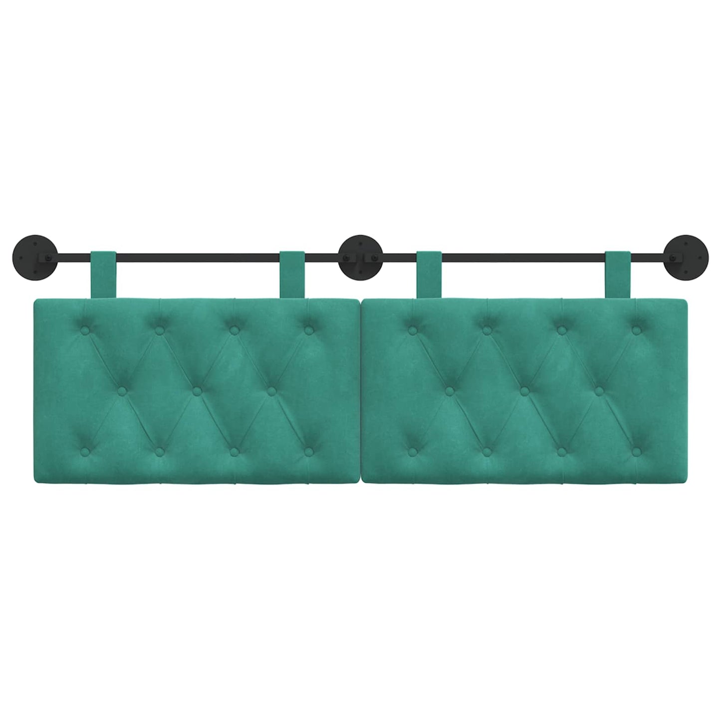 Testata appesa Turchese 150 x 55 x 7 cm Velluto