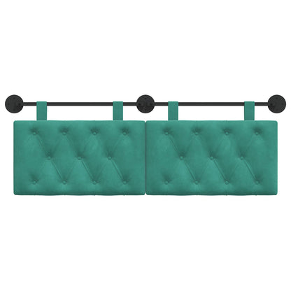Testata appesa Turchese 150 x 55 x 7 cm Velluto