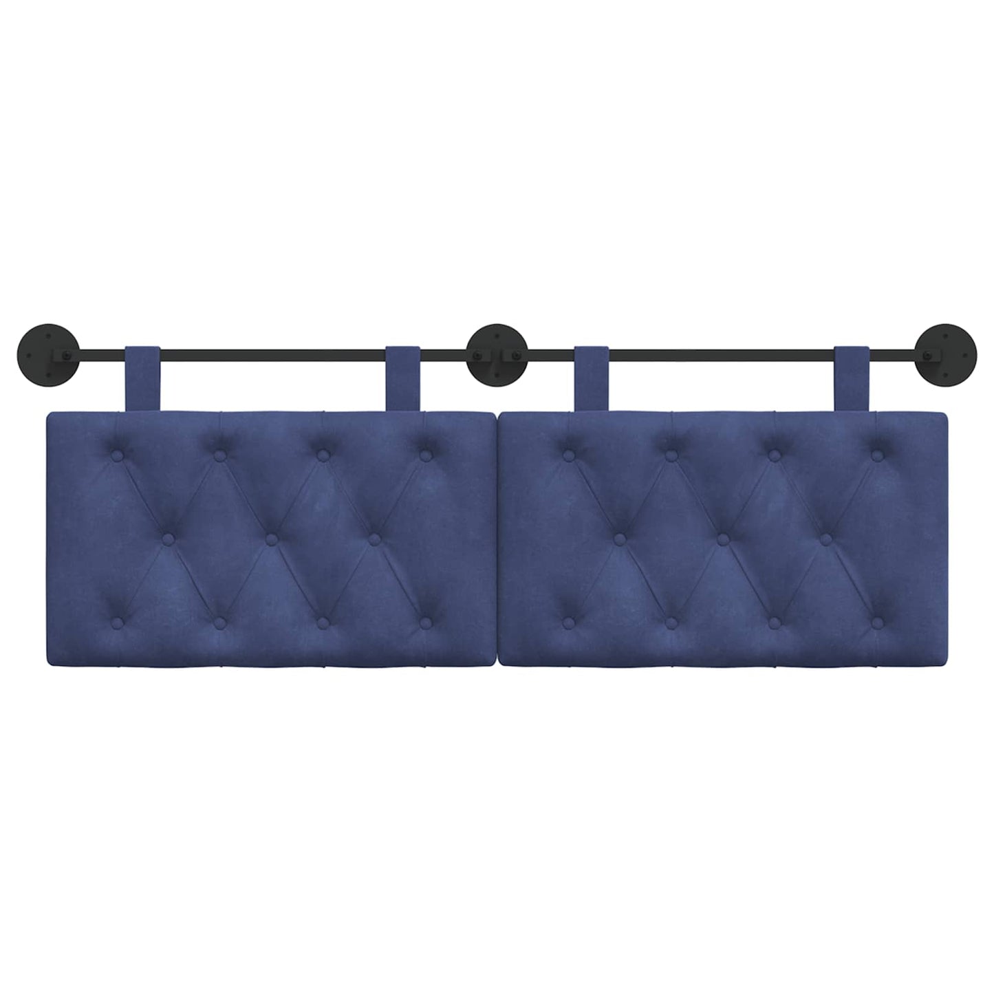 Testata appesa Blu Polizia 150 x 55 x 7 cm Velluto