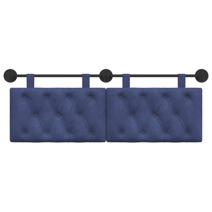 Testata appesa Blu Polizia 150 x 55 x 7 cm Velluto
