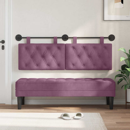 Testata appesa Montaggio a parete Viola 150 x 55 x 7 cm Velluto