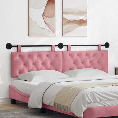 Testata appesa Montaggio a parete Rosa 170 x 55 x 7 cm Velluto