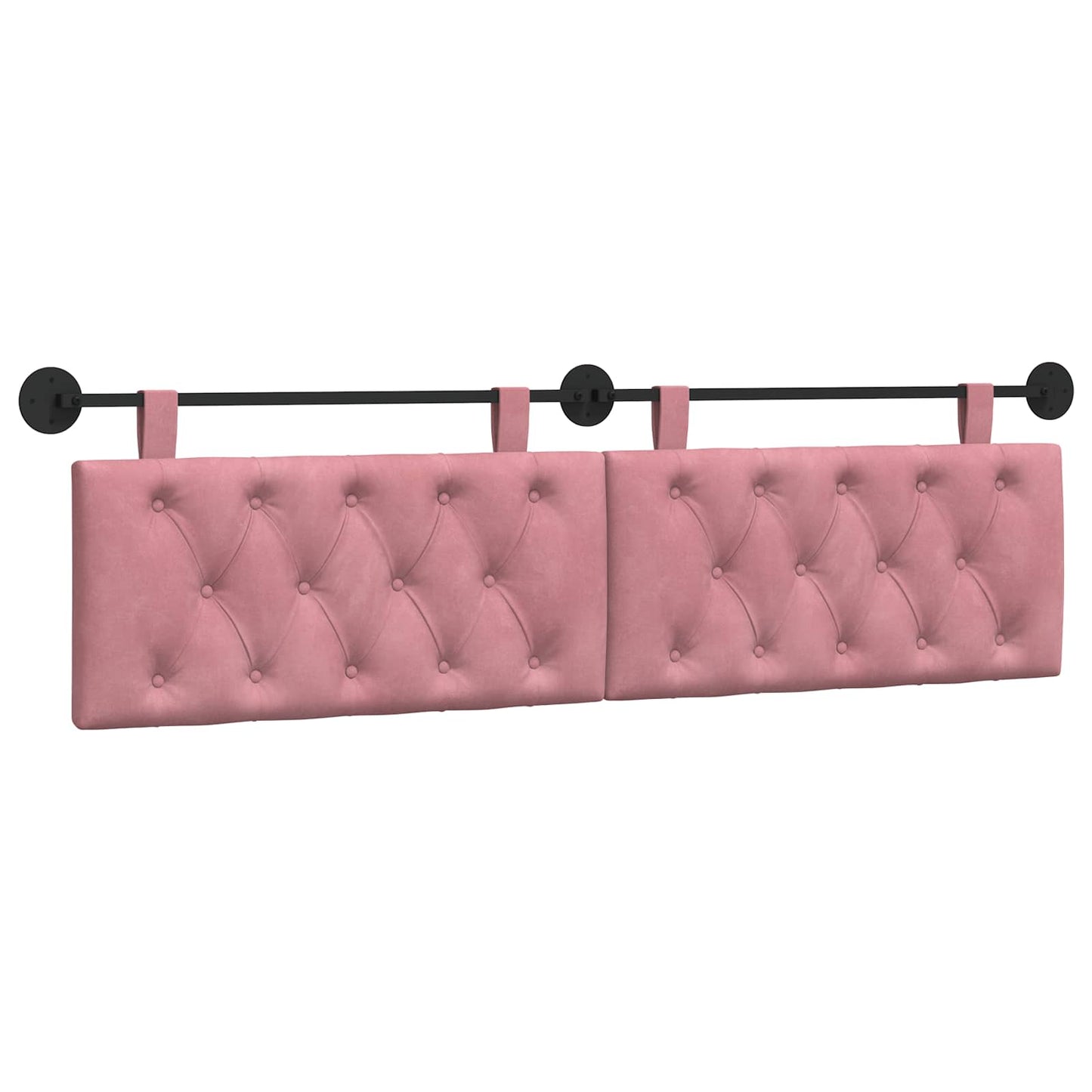 Testata appesa Montaggio a parete Rosa 170 x 55 x 7 cm Velluto