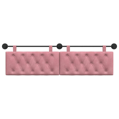 Testata appesa Montaggio a parete Rosa 170 x 55 x 7 cm Velluto