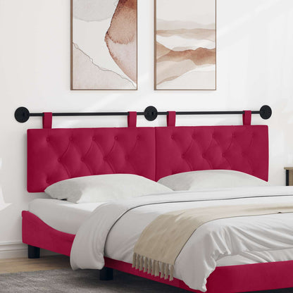 Testata appesa Rosso Vino 170 x 55 x 7 cm Velluto