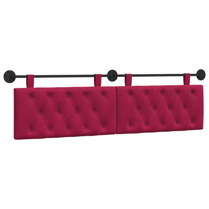 Testata appesa Rosso Vino 170 x 55 x 7 cm Velluto