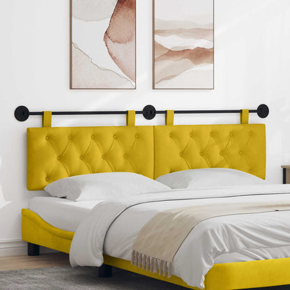 Testata appesa Giallo 170 x 55 x 7 cm Velluto