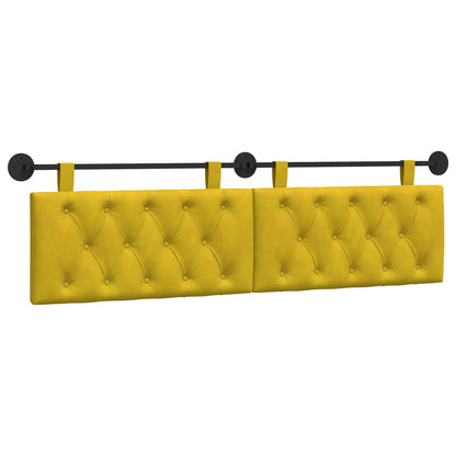 Testata appesa Giallo 170 x 55 x 7 cm Velluto