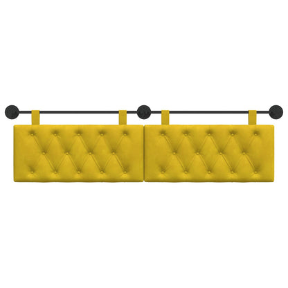 Testata appesa Giallo 170 x 55 x 7 cm Velluto