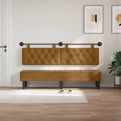 Testata appesa Marrone 170 x 55 x 7 cm Velluto