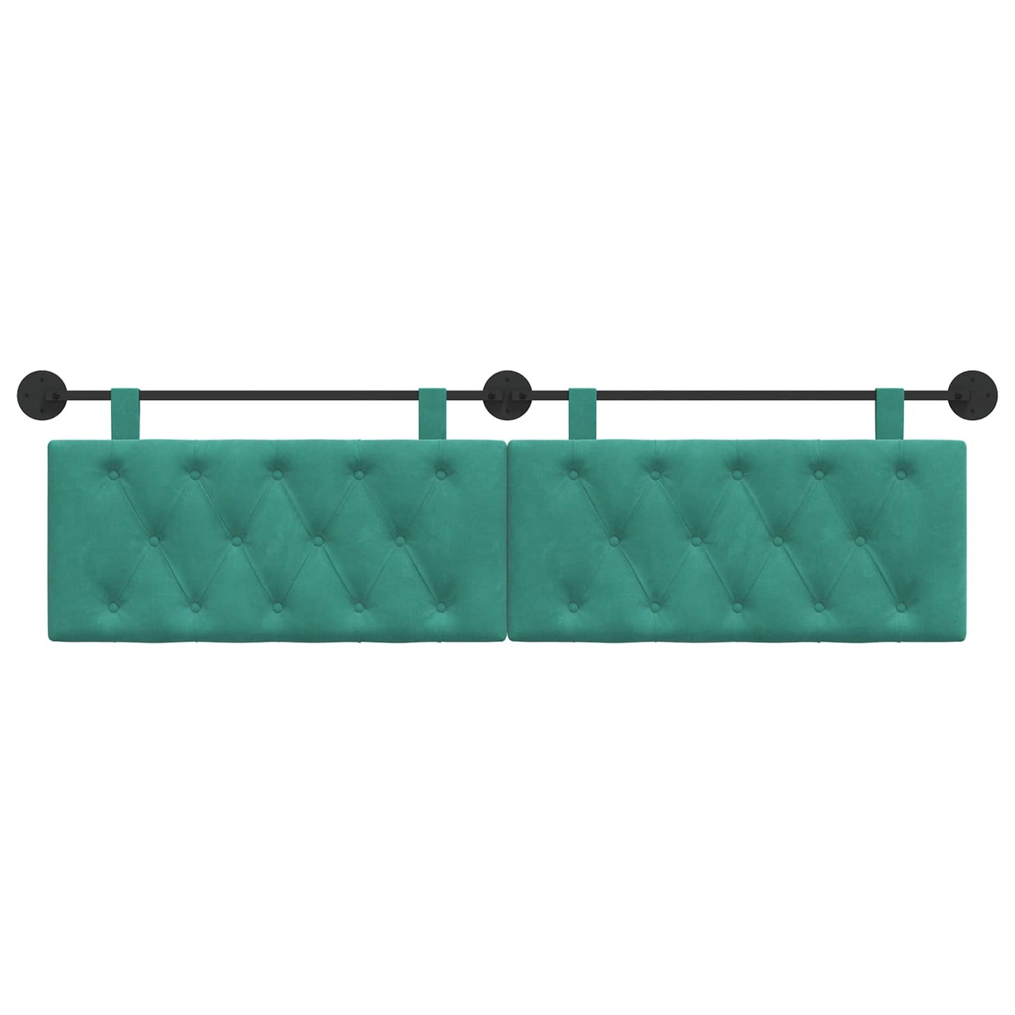 Testata appesa Turchese 170 x 55 x 7 cm Velluto
