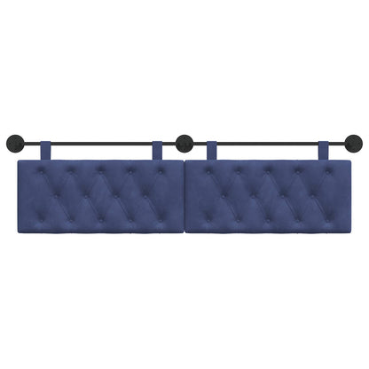 Testata appesa Blu Polizia 170 x 55 x 7 cm Velluto
