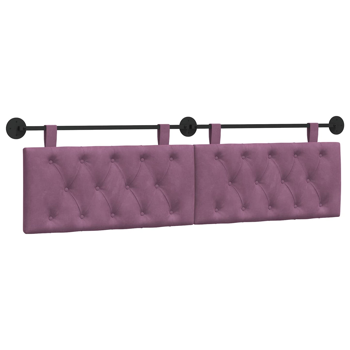 Testata appesa Montaggio a parete Viola 170 x 55 x 7 cm Velluto