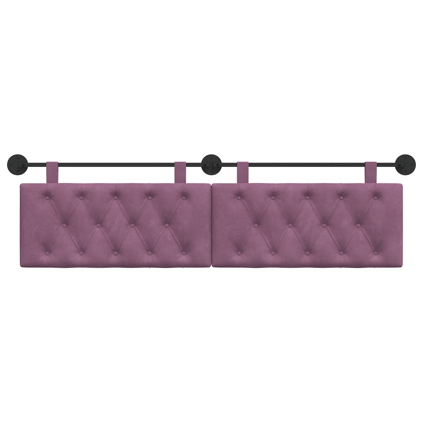 Testata appesa Montaggio a parete Viola 170 x 55 x 7 cm Velluto