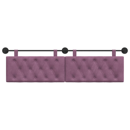 Testata appesa Montaggio a parete Viola 170 x 55 x 7 cm Velluto