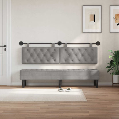 Testata appesa Grigio chiaro 190 x 55 x 7 cm Velluto